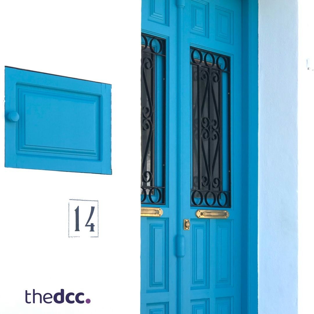 Happy birthday to us! Here's a really exciting picture of a door, as it was the first stock photo we found with 14 on it. 🎂🚪